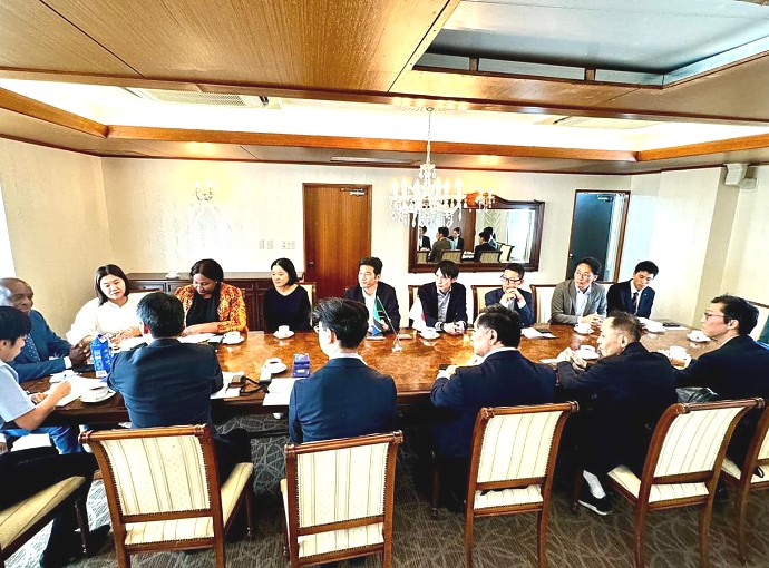 H.E. Ambassador Baraka Luvanda in a meeting with a delegation from ITO EN Company, the most successful tea company in Japan.