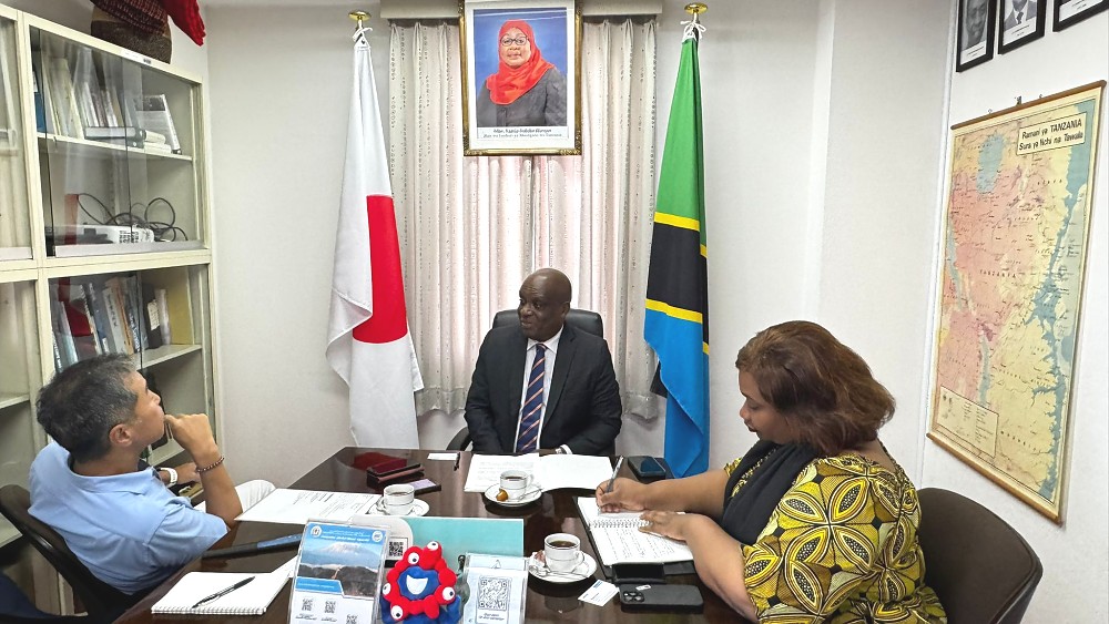 His Excellency Ambassador Baraka Luvanda in an exclusive interview with Mr. Shigeru Seno of NIKKEI Media regarding Tanzania’s expectations ahead of the TICAD 9 Summit.