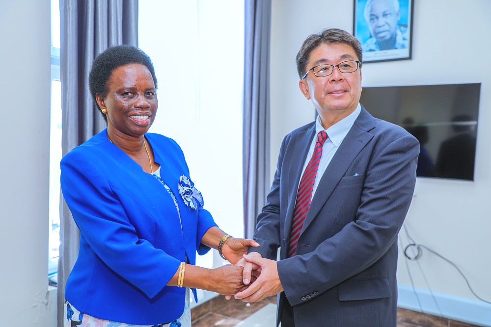 Naibu Katibu Mkuu Bi. Jenifa Christian Omolo na Bw. Naoki Yanase, Mkurugenzi Mkuu Kanda ya Afrika wa Shirika la Maendeleo la Kimataifa la Japan (JICA), jijini Dodoma.