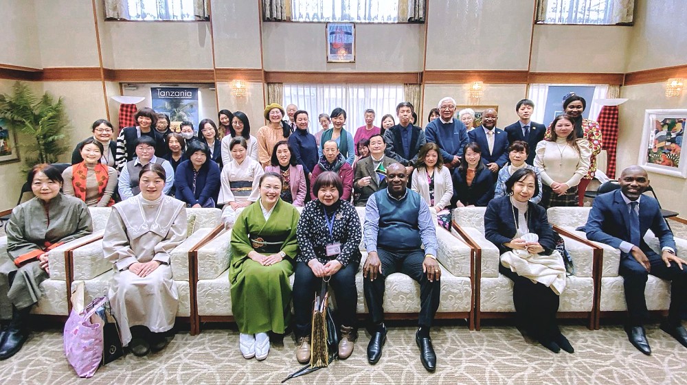 A group photo of H.E. Ambassador Baraka H. Luvanda with participants at the
