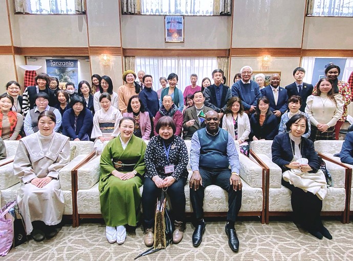 A group photo of H.E. Ambassador Baraka H. Luvanda with participants at the