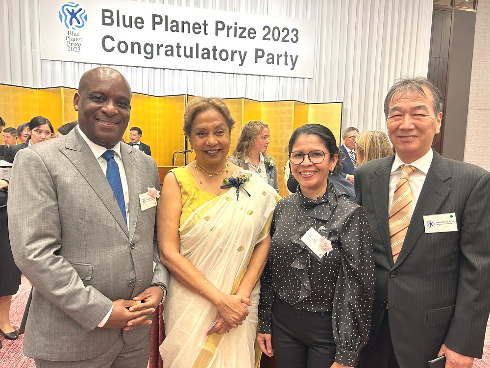 H.E. Ambassador Baraka Luvanda with Professor Debarati Guha - Sapir and Ambassador of Nicaragua to Japan, H.E. Sandy Davila SANDOVAL
