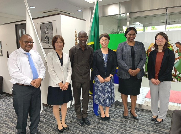 Representatives of NGO TOFA in a group photo with Tanzania Embassy staff
