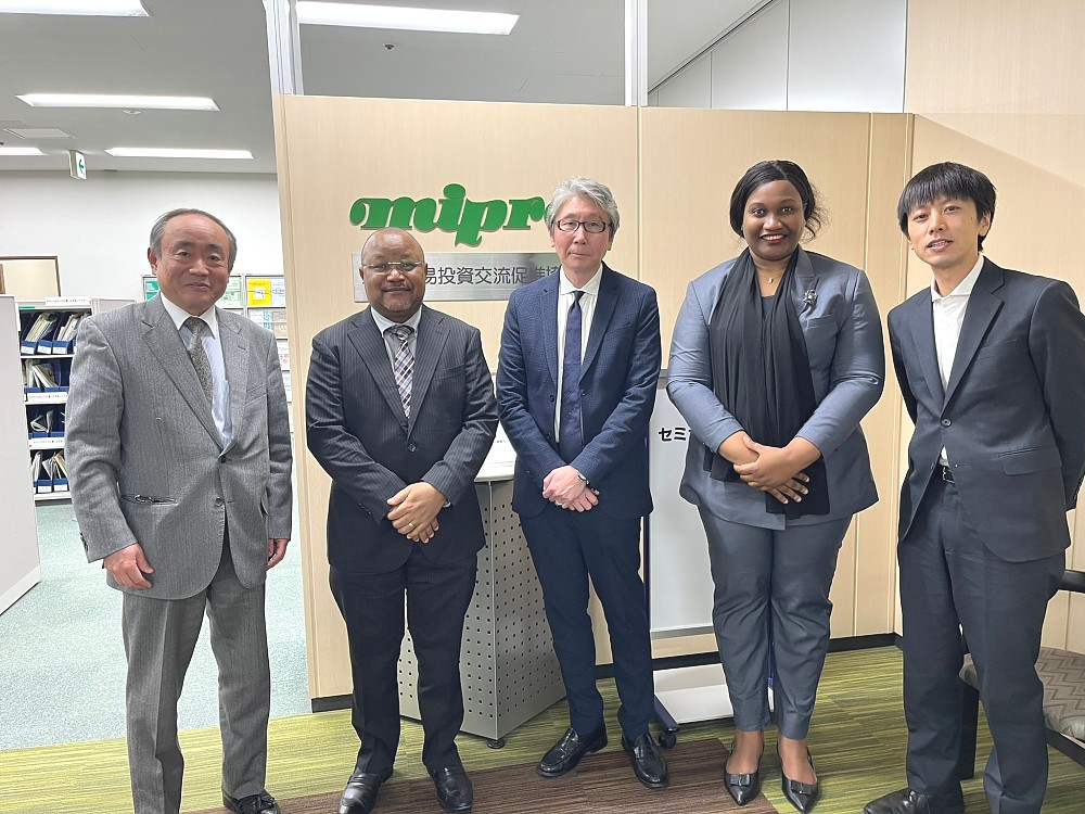 Embassy officials in a group photo with Japan Manufactured Imports and Investment Promotion Organization (MIPRO) representatives