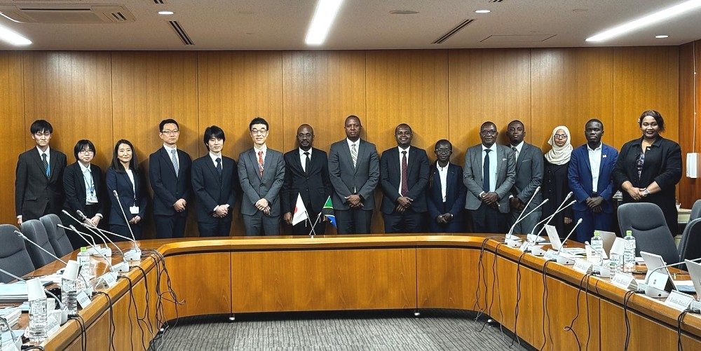 H.E. Anderson Mutatembwa in a group photo with experts of the second round of negotiations on the Double Taxation Agreement (DTA) between the United Republic of Tanzania and Japan, held in Tokyo on 16 - 19 December 2025.