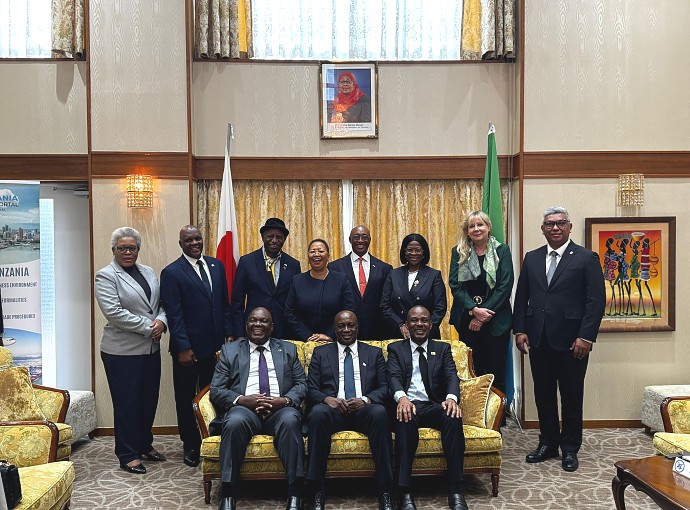 A group photo of the SADC Committee of Ambassadors at the Chancery, during a meeting as part of the regular monthly engagements.