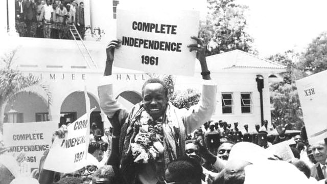 Mwalimu Julius Kambarage Nyerere on December 9th, 1961 after obtaining the country's Independence from British Colonial Rule